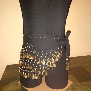 Belly dancing skirt black